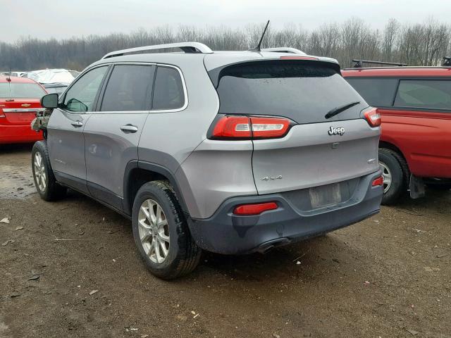 1C4PJMCB9FW664187 - 2015 JEEP CHEROKEE SILVER photo 3