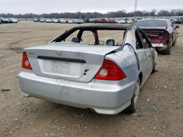 1HGEM21195L042798 - 2005 HONDA CIVIC DX V SILVER photo 4