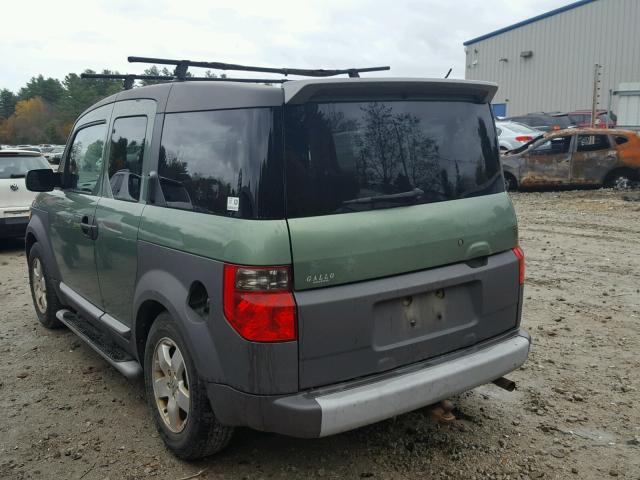 5J6YH185X4L003293 - 2004 HONDA ELEMENT EX GREEN photo 3