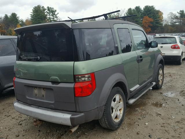 5J6YH185X4L003293 - 2004 HONDA ELEMENT EX GREEN photo 4