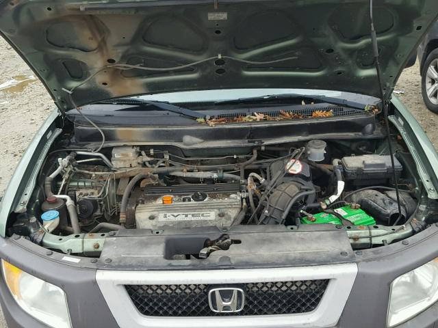 5J6YH185X4L003293 - 2004 HONDA ELEMENT EX GREEN photo 7