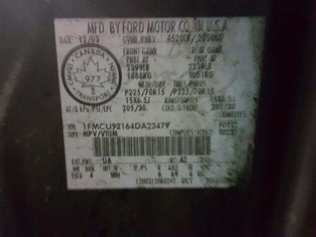 1FMCU92164DA23479 - 2004 FORD ESCAPE XLS BLACK photo 10