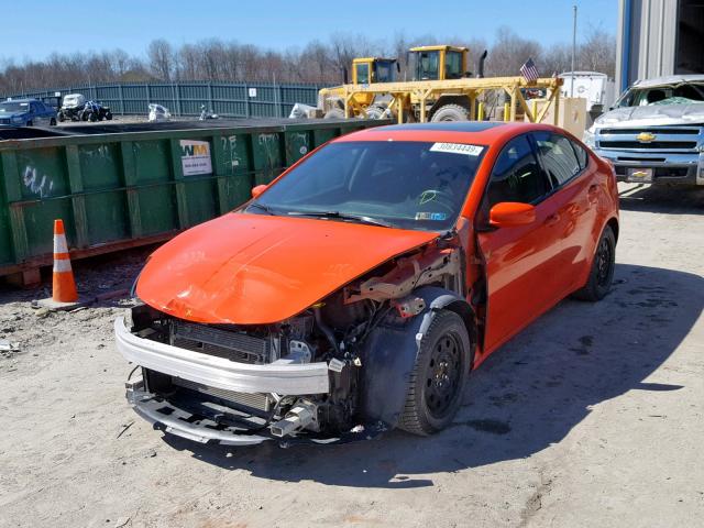 1C3CDFBB9FD243718 - 2015 DODGE DART SXT ORANGE photo 2