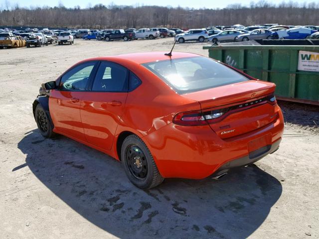 1C3CDFBB9FD243718 - 2015 DODGE DART SXT ORANGE photo 3