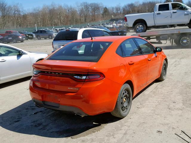 1C3CDFBB9FD243718 - 2015 DODGE DART SXT ORANGE photo 4