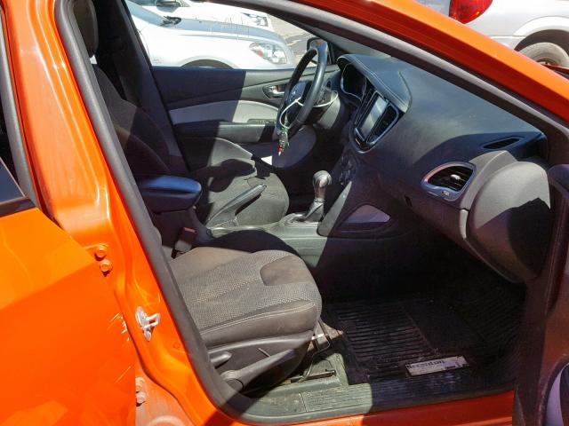 1C3CDFBB9FD243718 - 2015 DODGE DART SXT ORANGE photo 5