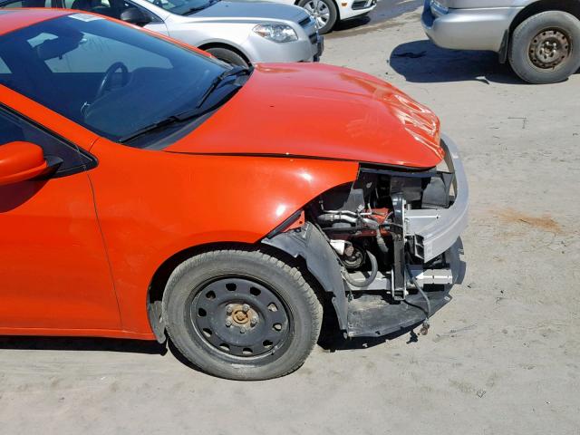 1C3CDFBB9FD243718 - 2015 DODGE DART SXT ORANGE photo 9