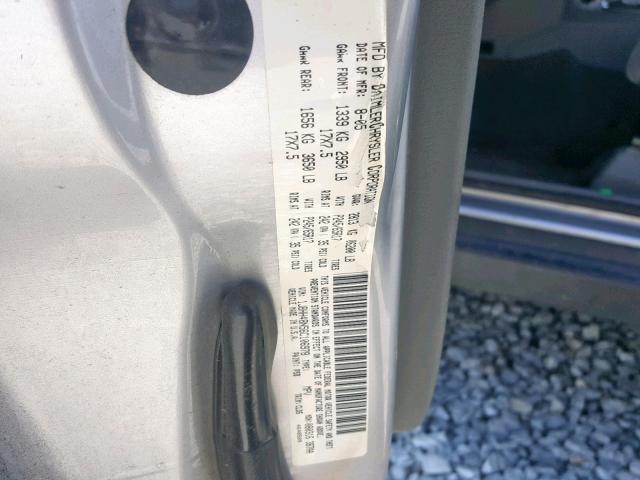 1J8HH48N56C106978 - 2006 JEEP COMMANDER SILVER photo 10