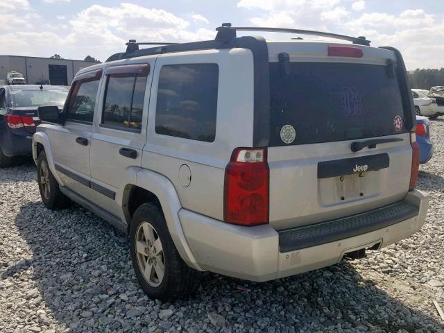 1J8HH48N56C106978 - 2006 JEEP COMMANDER SILVER photo 3