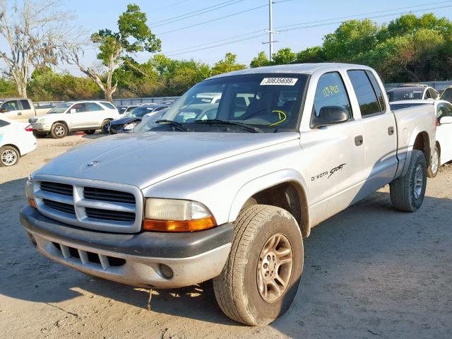 1B7GG2ANX1S124606 - 2001 DODGE DAKOTA QUA SILVER photo 2