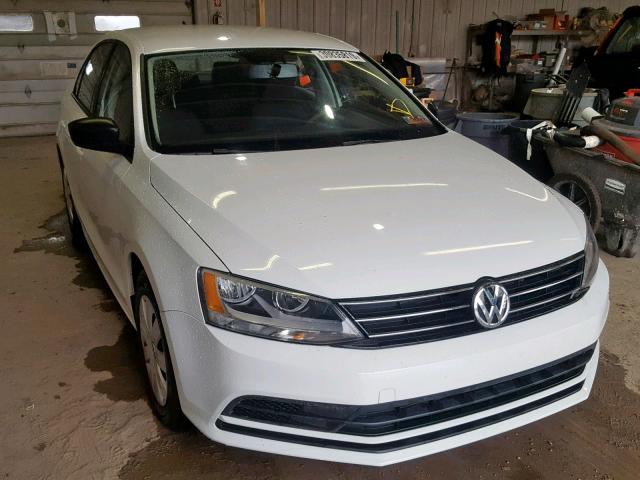 3VW2K7AJ1FM357533 - 2015 VOLKSWAGEN JETTA BASE WHITE photo 1