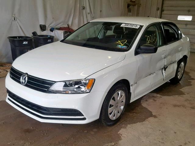 3VW2K7AJ1FM357533 - 2015 VOLKSWAGEN JETTA BASE WHITE photo 2