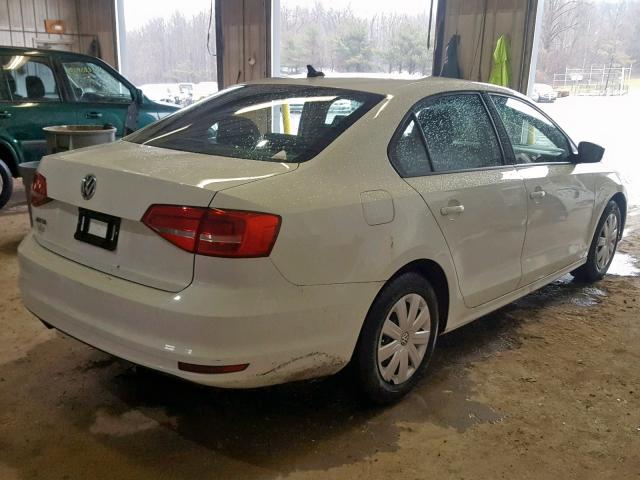 3VW2K7AJ1FM357533 - 2015 VOLKSWAGEN JETTA BASE WHITE photo 4