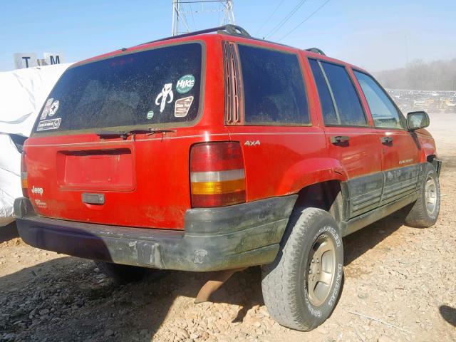 1J4GZ58S9VC565757 - 1997 JEEP GRAND CHER RED photo 4