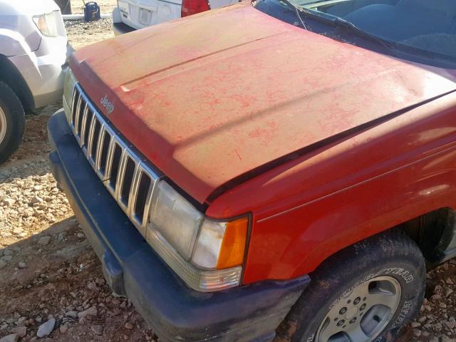 1J4GZ58S9VC565757 - 1997 JEEP GRAND CHER RED photo 9