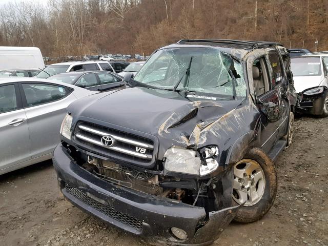 5TDBT48A92S115295 - 2002 TOYOTA SEQUOIA LI BLACK photo 2