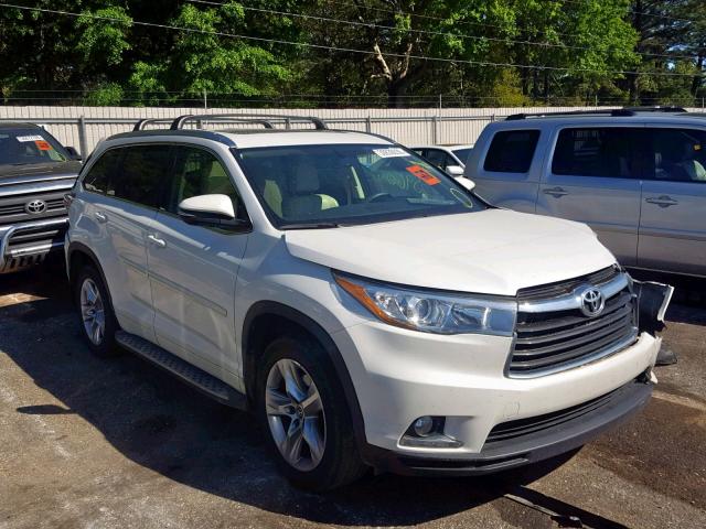 5TDYKRFH4GS120325 - 2016 TOYOTA HIGHLANDER WHITE photo 1