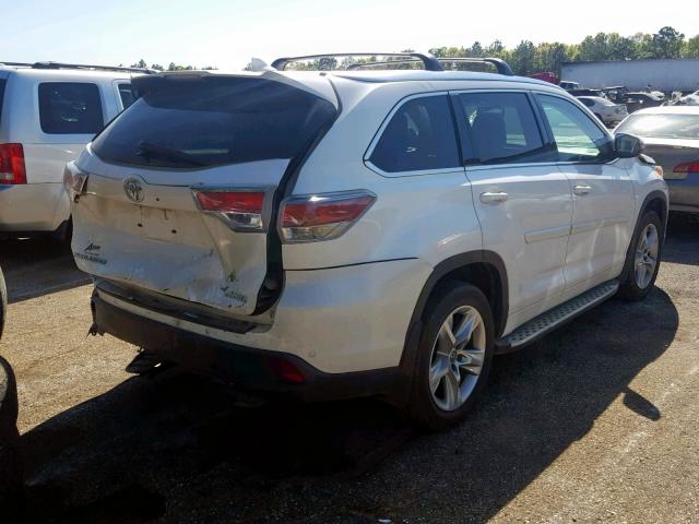 5TDYKRFH4GS120325 - 2016 TOYOTA HIGHLANDER WHITE photo 4