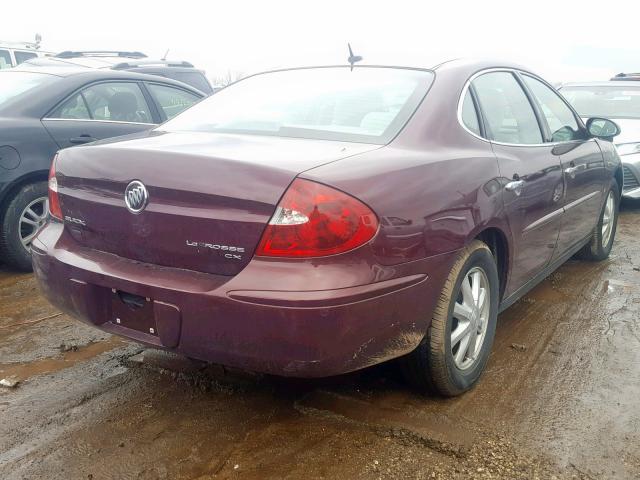 2G4WC582X61277669 - 2006 BUICK LACROSSE C PURPLE photo 4