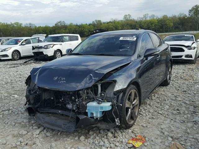 JTHBF5C25B5147288 - 2011 LEXUS IS 250 GRAY photo 2