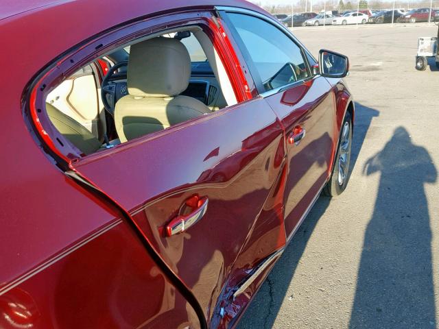 1G4GD5E39CF319803 - 2012 BUICK LACROSSE P RED photo 9