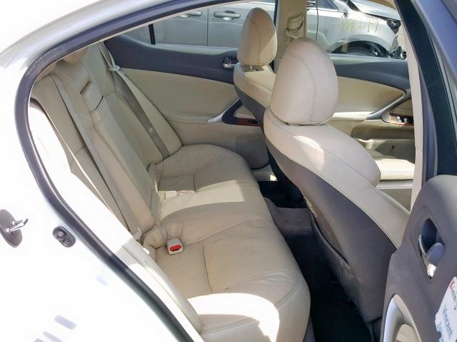 JTHCK262792028714 - 2009 LEXUS IS 250 WHITE photo 6