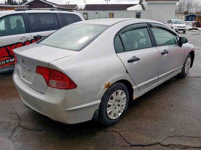 1HGFA15366L806384 - 2006 HONDA CIVIC DX SILVER photo 4