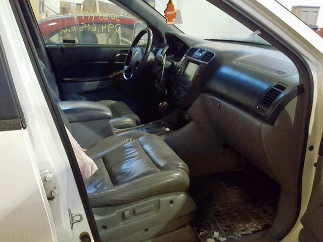 2HNYD18904H000169 - 2004 ACURA MDX TOURIN WHITE photo 5