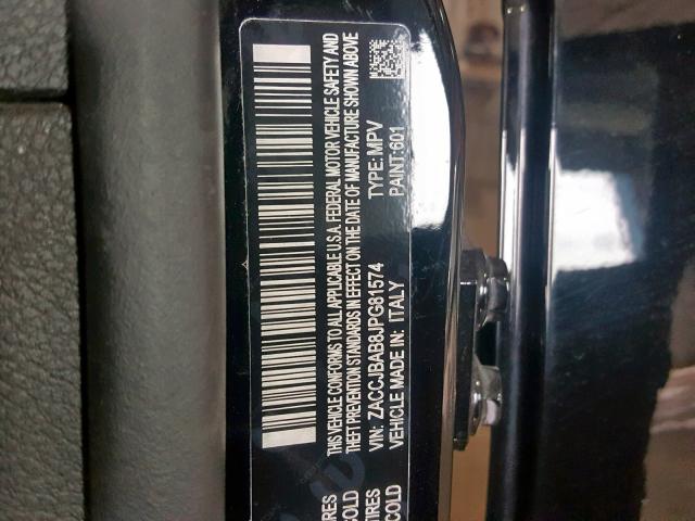 ZACCJBAB8JPG81574 - 2018 JEEP RENEGADE S 黑色 照片 10