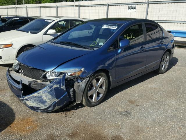 2HGFA16928H501418 - 2008 HONDA CIVIC EXL BLUE photo 2