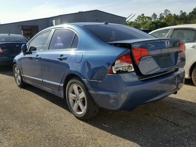 2HGFA16928H501418 - 2008 HONDA CIVIC EXL BLUE photo 3