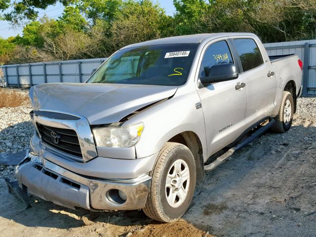 5TBET54198S458599 - 2008 TOYOTA TUNDRA CRE SILVER photo 2