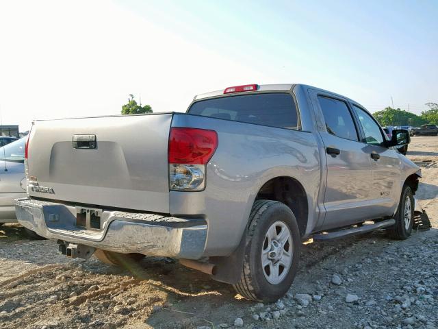 5TBET54198S458599 - 2008 TOYOTA TUNDRA CRE SILVER photo 4