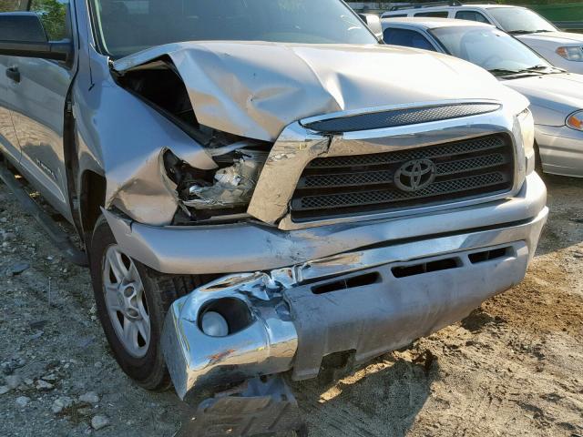 5TBET54198S458599 - 2008 TOYOTA TUNDRA CRE SILVER photo 9