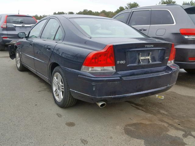 YV1RS592X62547934 - 2006 VOLVO S60 2.5T BLUE photo 3