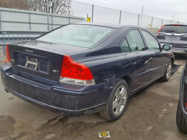 YV1RS592X62547934 - 2006 VOLVO S60 2.5T BLUE photo 4