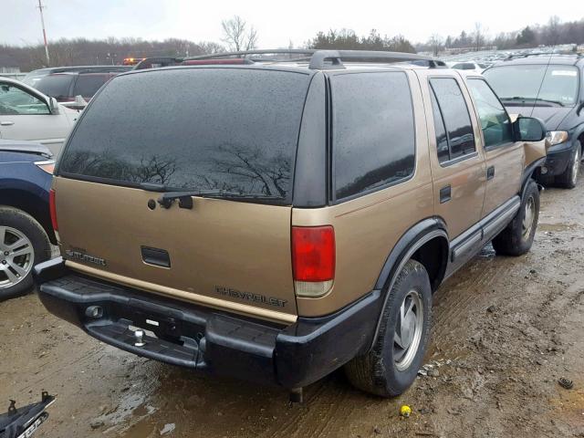 1GNDT13W0Y2188041 - 2000 CHEVROLET BLAZER GOLD photo 4