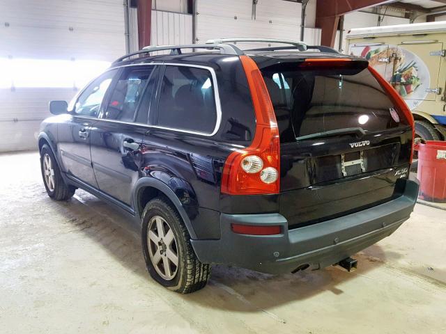 YV1CZ59H641044961 - 2004 VOLVO XC90 BLACK photo 3