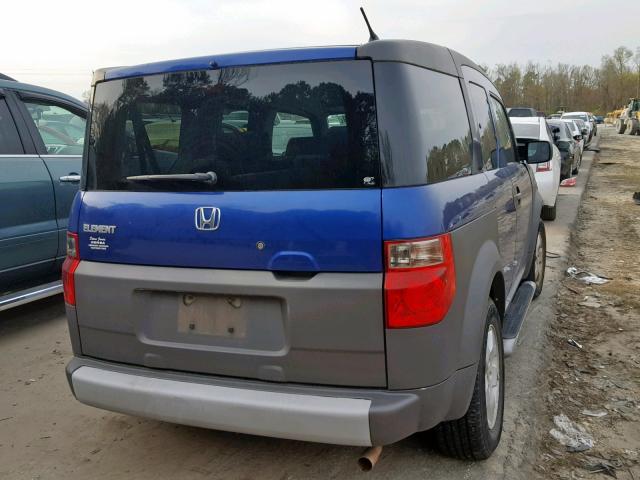 5J6YH28564L031548 - 2004 HONDA ELEMENT EX BLUE photo 4