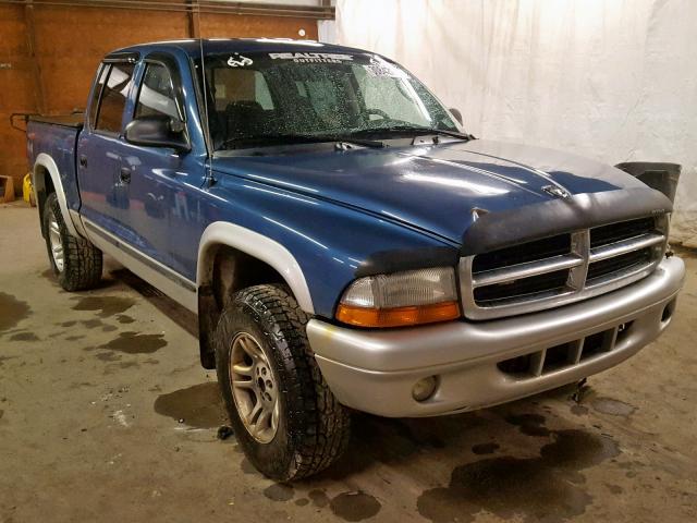 1D7HG48N53S340247 - 2003 DODGE DAKOTA QUA BLUE photo 1