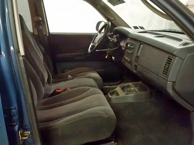 1D7HG48N53S340247 - 2003 DODGE DAKOTA QUA BLUE photo 5