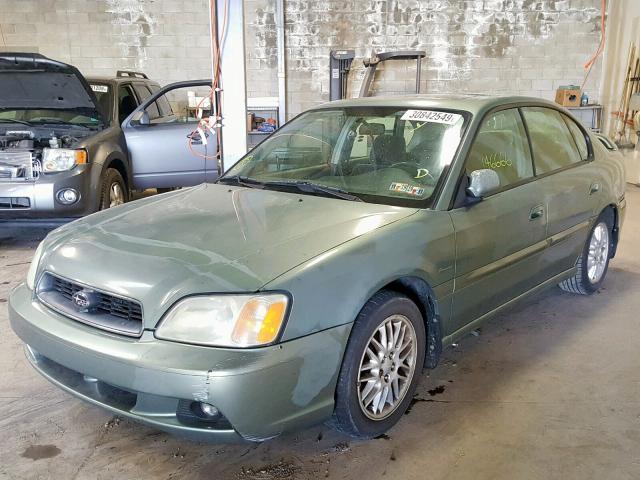 4S3BE625047210956 - 2004 SUBARU LEGACY L S GREEN photo 2