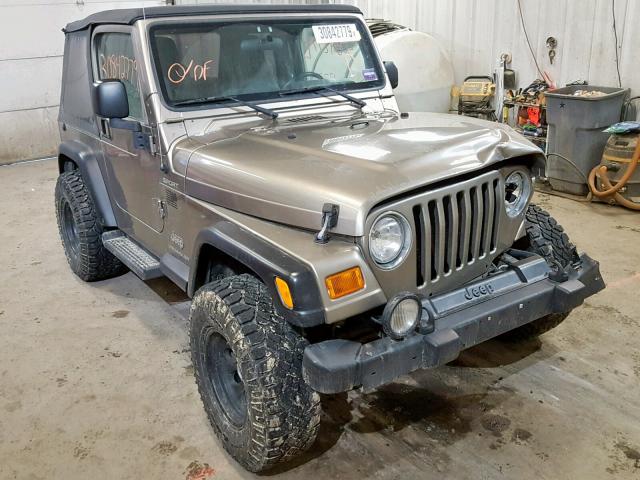 1J4FA49S93P309765 - 2003 JEEP WRANGLER / GRAY photo 1