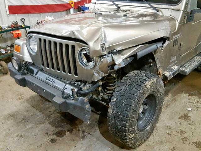 1J4FA49S93P309765 - 2003 JEEP WRANGLER / GRAY photo 9