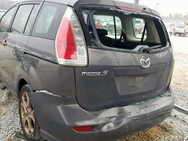 JM1CR2W37A0364093 - 2010 MAZDA 5 GRAY photo 9