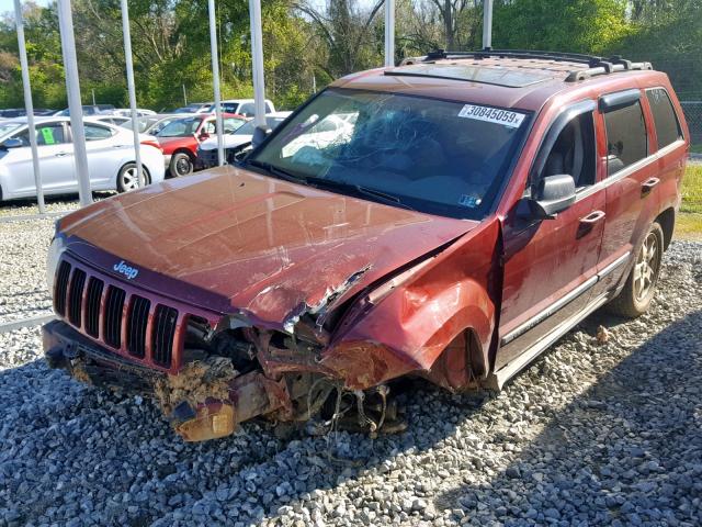 1J8GR48K87C507537 - 2007 JEEP GRAND CHER BURGUNDY photo 2