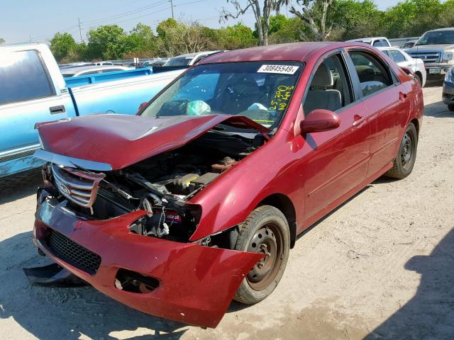 KNAFE121875451551 - 2007 KIA SPECTRA EX BURGUNDY photo 2