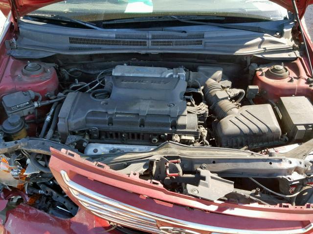 KNAFE121875451551 - 2007 KIA SPECTRA EX BURGUNDY photo 7