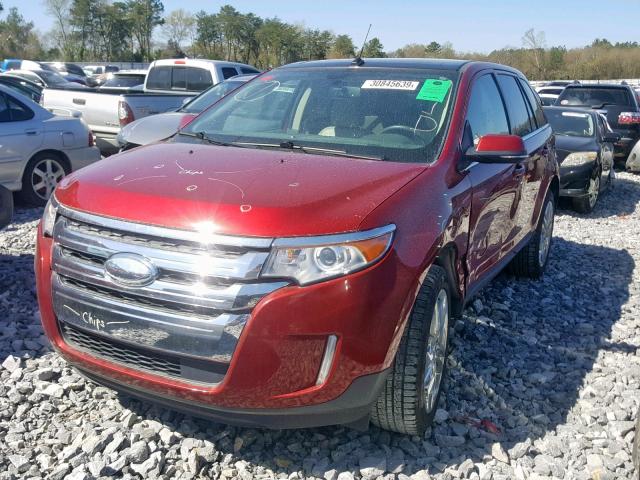 2FMDK3KC7DBC72677 - 2013 FORD EDGE LIMIT BURGUNDY photo 2