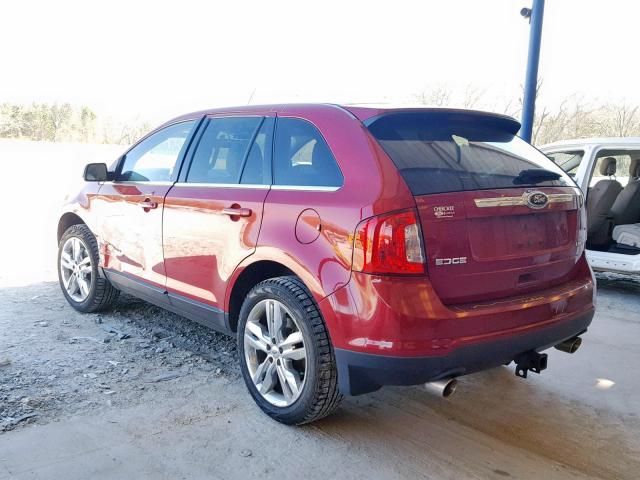 2FMDK3KC7DBC72677 - 2013 FORD EDGE LIMIT BURGUNDY photo 3